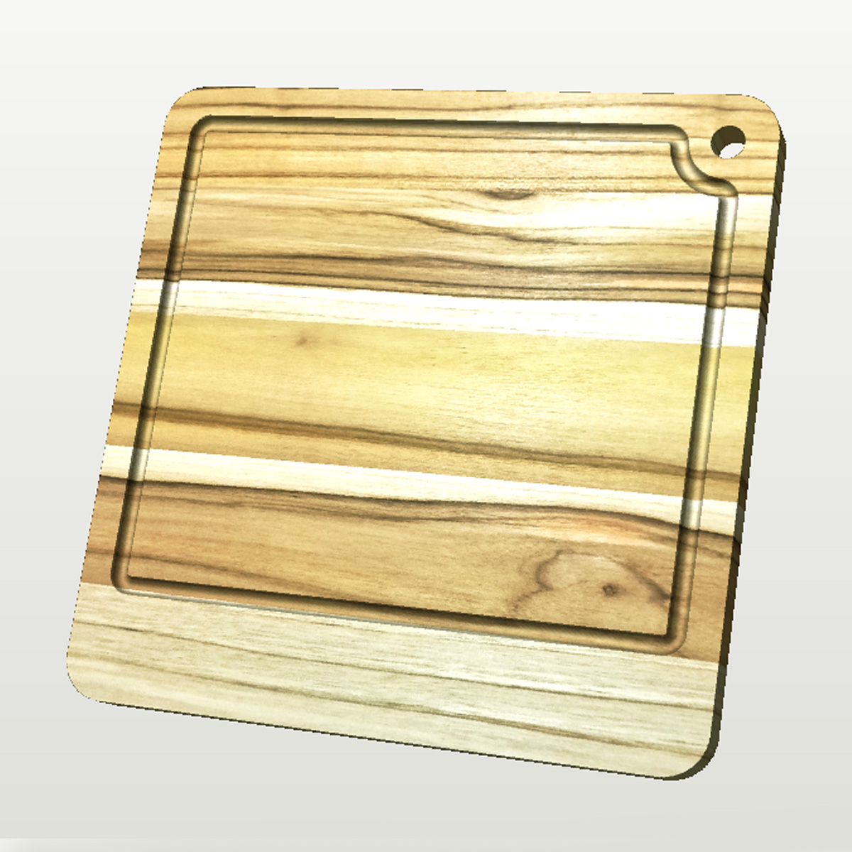 Tábua de Corte - 25x25cm - Madeira Teca - Personalizada