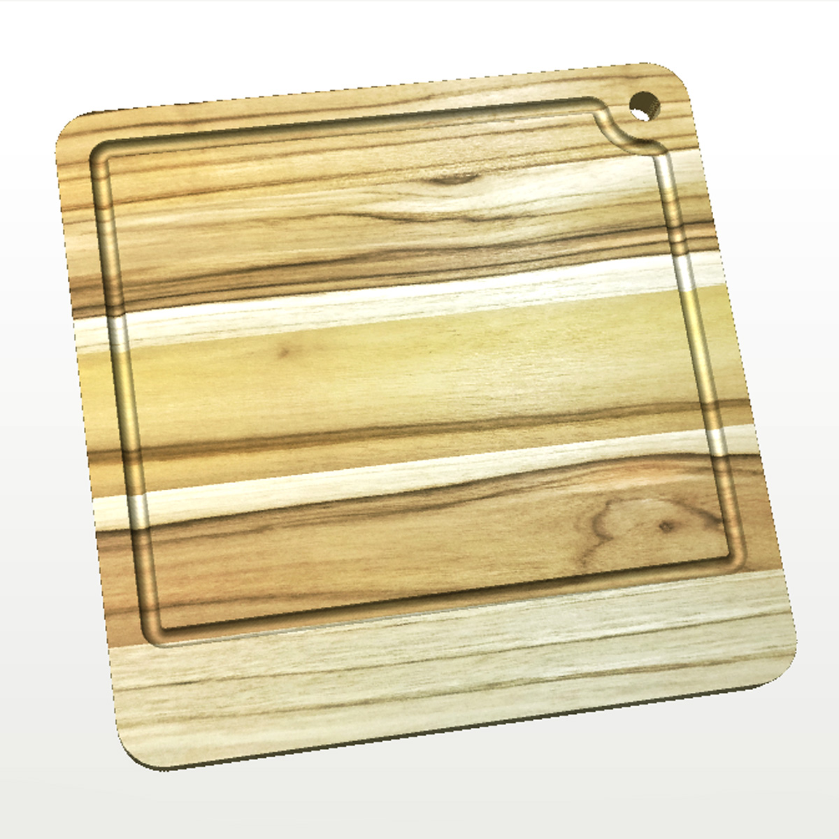 Tábua de Corte - 25x25cm - Madeira Teca - Personalizada - Imagem 2