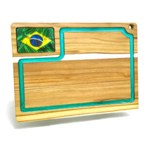 Tábua de Corte Bandeira do Brasil - 30x40cm - Resinada